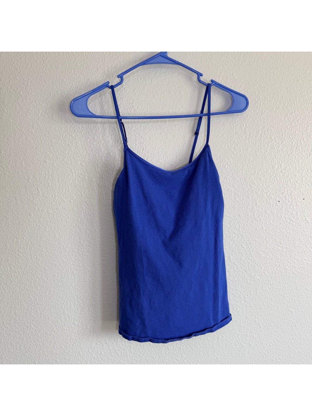 Aerie Girly Tank Camisole Royal Blue Size S Shelf Bra Adjustable Straps